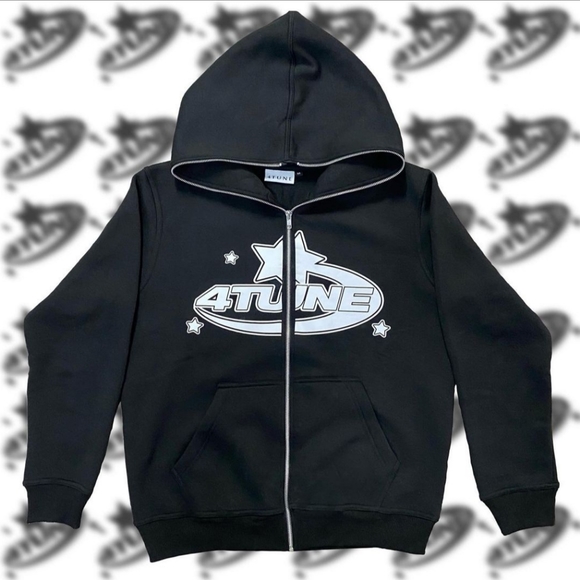 4TUNE BRAND FULL ZIP UP HOODIE - Picture 1 of 9